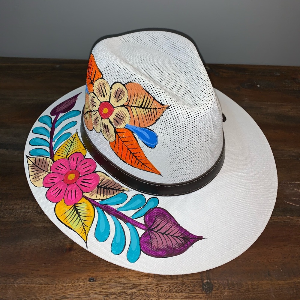 Women’s Hand Painted Mexican Sombrero Hat - Picture 11 of 13